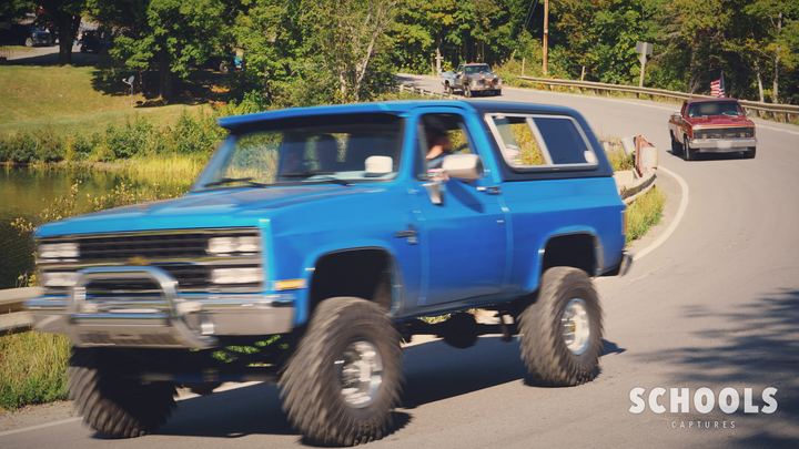 Blue lifted K5 Blazer